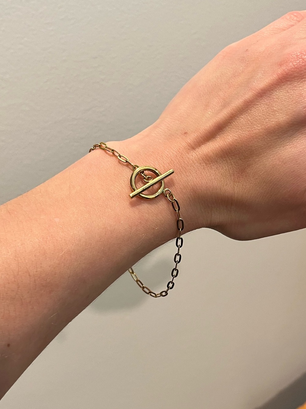 J. Crew Gold Toggle Chain Bracelet